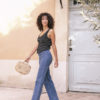 SANDALE CREME MAISON TOUFET HEIDI CUIR LISSE