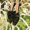 SANDALE NOIR MAISON TOUFET ANAIS CHEVRE LISSE