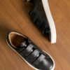 BASKET NOIR MAISON TOUFET ANAID CUIR TANNAGE VEGETAL