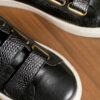 BASKET NOIR MAISON TOUFET ANAID CUIR TANNAGE VEGETAL