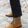 BOTTINE CAMEL MAISON TOUFET ELA CUIR VELOURS