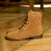 BOTTINE CAMEL MAISON TOUFET ELA CUIR VELOURS TANNAGE VEGETAL