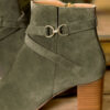 BOTTINE KAKI MAISON TOUFET MARIE CUIR VELOURS