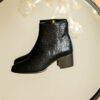 BOTTINE NOIR MAISON TOUFET GAETANE CUIR TEXTURE BRILLANT