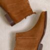BOTTINE CONFORTABLE NOISETTE MAISON TOUFET MAUD CUIR VELOURS