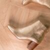 BOTTINE DORE CONFORTABLE MAISON TOUFET GISELLE CUIR METALLISE