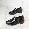 MAISON TOUFET MOCASSIN CONFORTABLE NOIR CUIR LISSE CATHY