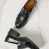 MAISON TOUFET MOCASSIN CONFORTABLE NOIR CUIR LISSE CATHY