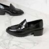 MAISON TOUFET MOCASSIN CONFORTABLE NOIR CUIR LISSE CATHY