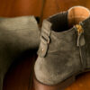 BOTTINE CONFORTABLE KAKI MAISON TOUFET MAUD CUIR VELOURS