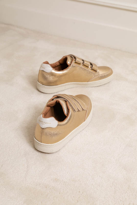 MAISON TOUFET BASKET CONFORTABLE DORE CUIR METALLISE GABY