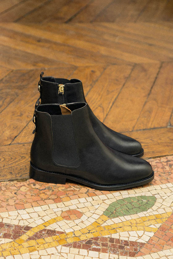 MAISON TOUFET BOTTINE CONFORTABLE NOISETTE CUIR LISSE MATHILDE