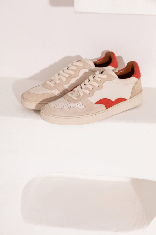 MAISON TOUFET BASKET LACET FESTON CONFORTABLE PIVOINE CREME DORE CLAIR CUIR VELOURS LISSE PAILLETTE LISA