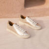 MAISON TOUFET BASKET LACET FESTON CROQUET CONFORTABLE DORE CLAIR CUIR PAILLETTE JULIE