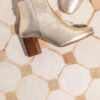 MAISON TOUFET BOTTINE FESTON CROQUET CONFORTABLE DORE CLAIR CUIR METALLISE GISELLE