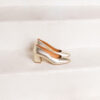 MAISON TOUFET ESCARPIN TALON CARRE MOYEN MARIAGE CEREMONIE CONFORTABLE DORE CLAIR CUIR METALLISE CRAQUELE LOUISA