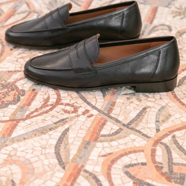MAISON TOUFET MOCASSIN CONFORTABLE NOIR CUIR LISSE HANNA