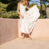 MAISON TOUFET SANDALES TALON CARRE MARIAGE CEREMONIE CONFORTABLE DORE CLAIR CUIR PAILLETTE NATACHA