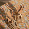 MAISON TOUFET SANDALE TALON MARIAGE CEREMONIE CONFORTABLE DORE FONCE CUIR METALLISE HEIDI