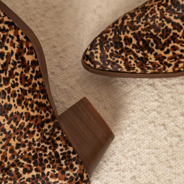 MAISON TOUFET BOTTINES CONFORTABLE LÉOPARD POULAIN CUIR SOLINE