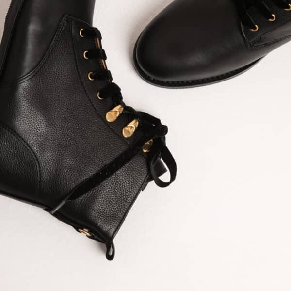 MAISON TOUFET BOTTINES CONFORTABLE NOIR CUIR BEMATIÉRE ELA