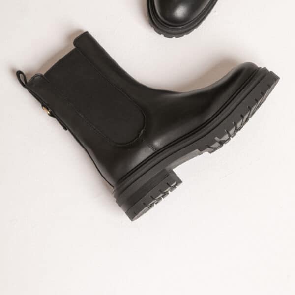 MAISON TOUFET BOTTINES CONFORTABLE NOIR CUIR LISSE JOY