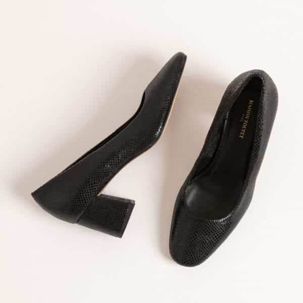 MAISON TOUFET ESCARPINS CONFORTABLE NOIR CHELAN LOUISE