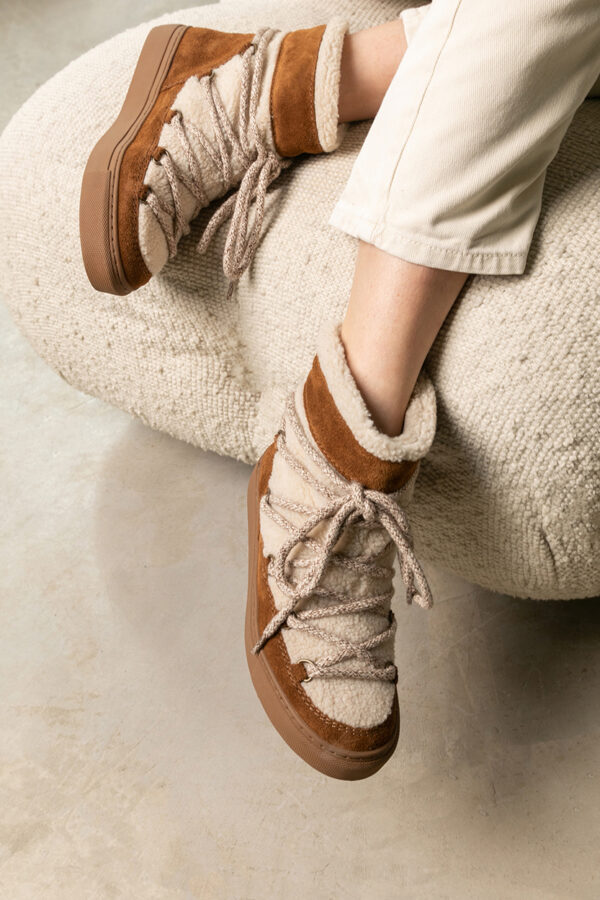 MAISON TOUFET BOTTINES CONFORTABLE COGNAC CUIR VELOURS ERICA
