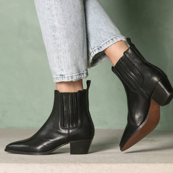 MAISON TOUFET BOTTINES CONFORTABLE NOIR CUIR VICTOIRE