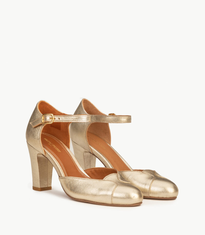 INNO SANDALES TALON CONFORTABLE CARRARA CHÈVRE METAL GWENAELLE