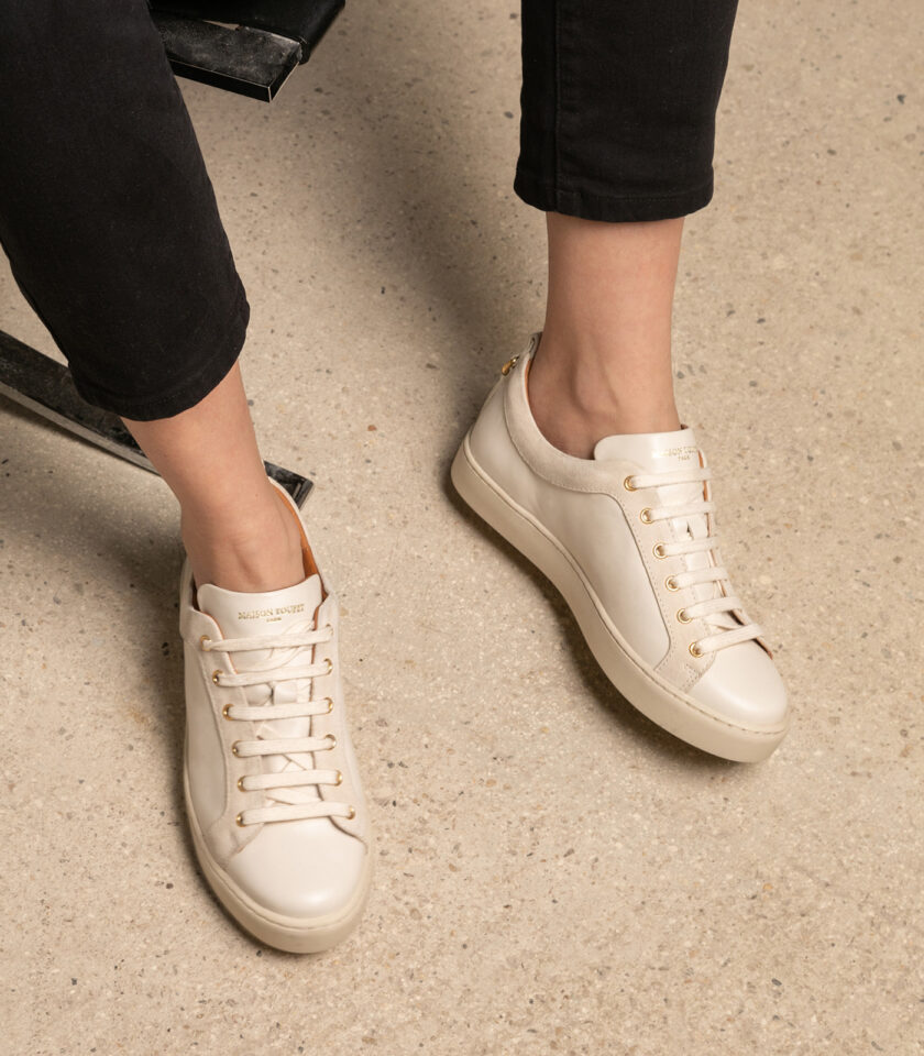 CARRE BASKETS CONFORTABLE CRÈME CUIR VELOURS CUIR LISSE FLORIDA