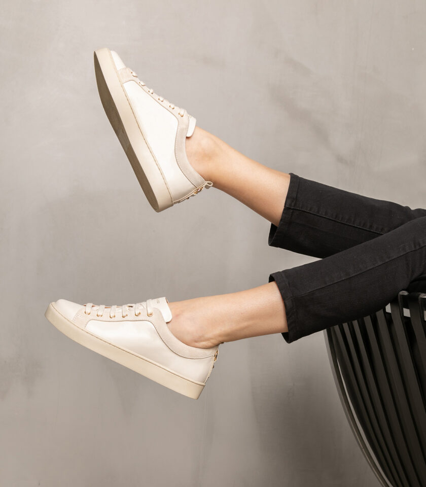 CARRE BASKETS CONFORTABLE CRÈME CUIR VELOURS CUIR LISSE FLORIDA
