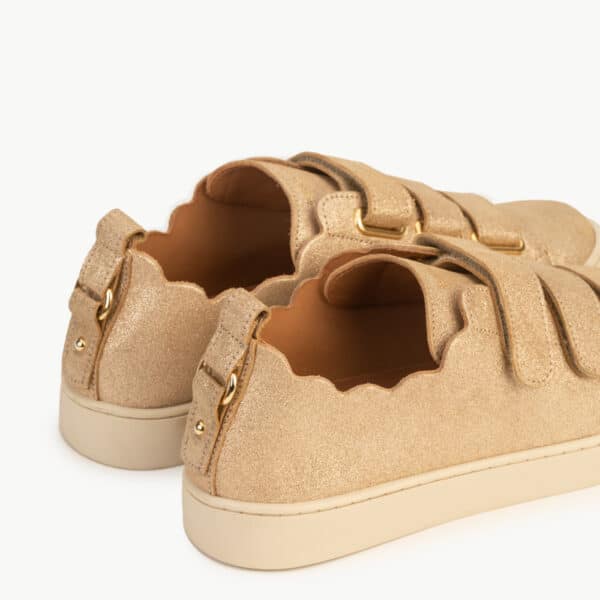 CARRE BASKETS CONFORTABLE DORÉ PAILLETÉ CUIR JULIANNE ()