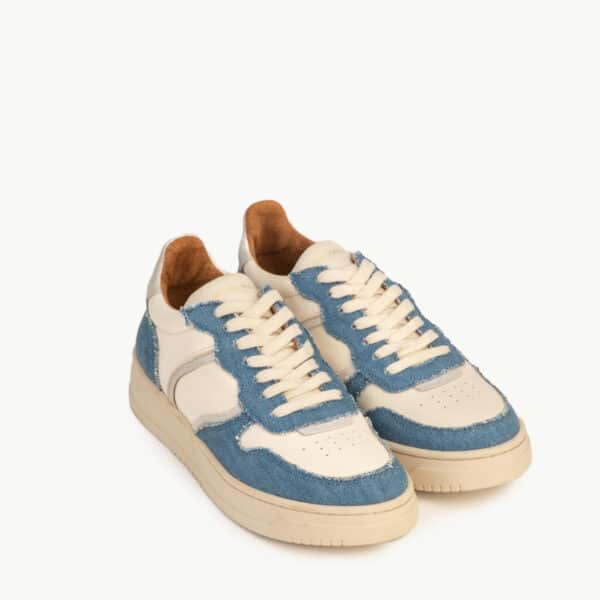 CARRE BASKETS CONFORTABLE JEANS CUIR LISSE ARMELLE