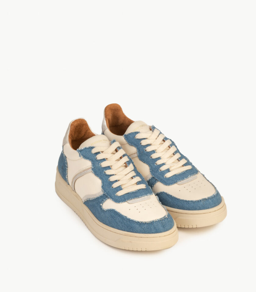 CARRE BASKETS CONFORTABLE JEANS CUIR LISSE ARMELLE