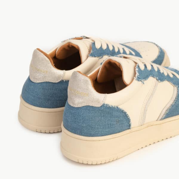 CARRE BASKETS CONFORTABLE JEANS CUIR LISSE ARMELLE