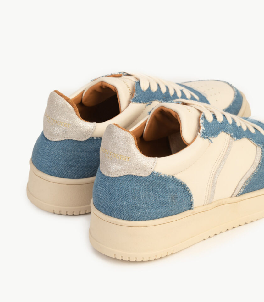 CARRE BASKETS CONFORTABLE JEANS CUIR LISSE ARMELLE