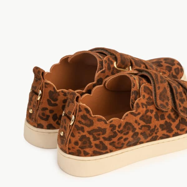 CARRE BASKETS CONFORTABLE LÉOPARD CUIR VELOURS JULIANNE ()