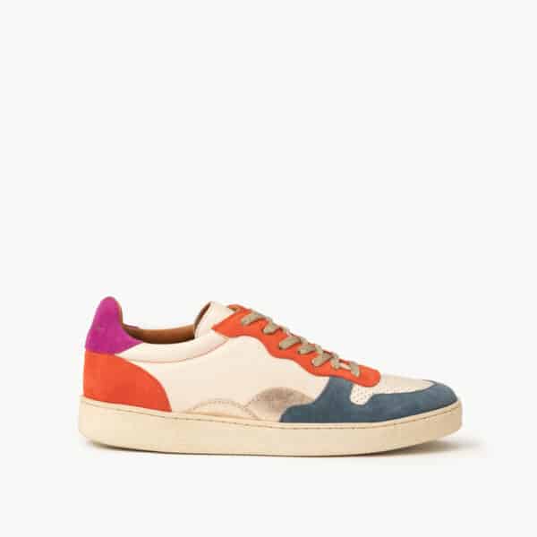 CARRE BASKETS CONFORTABLE MULTICO CUIR VELOURS LISA