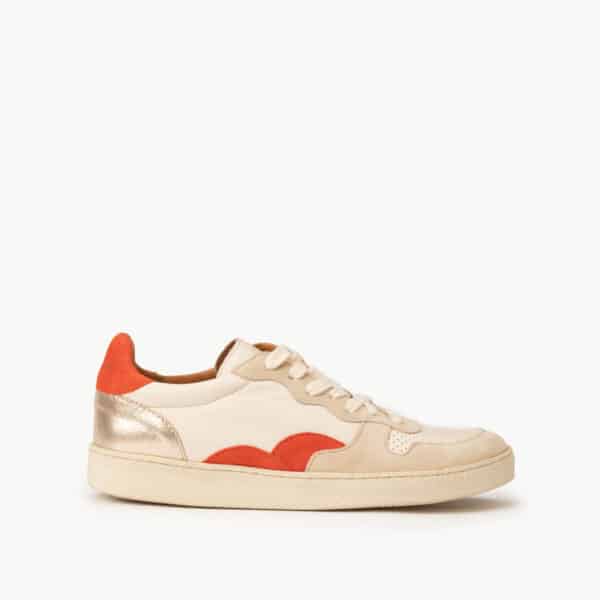 CARRE BASKETS CONFORTABLE PIVOINE CRAIE CUIR VELOURS LISA