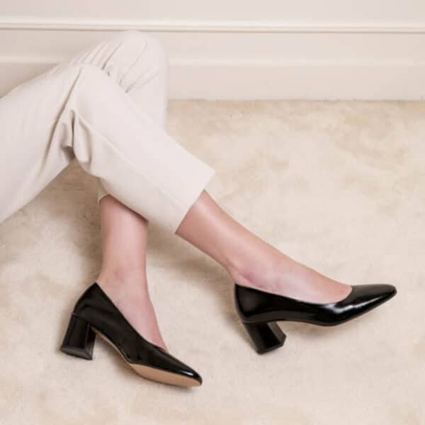 CARRE ESCARPINS CONFORTABLE NOIR LOUISA