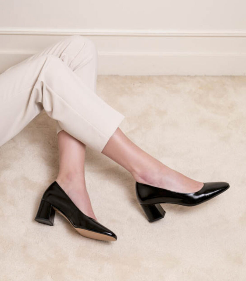 CARRE ESCARPINS CONFORTABLE NOIR LOUISA