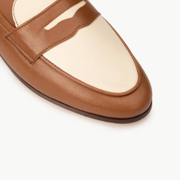 CARRE SANDALES CONFORTABLE CAMEL BI COLOR CUIR LISSE HANNA