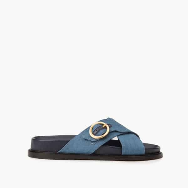 CARRE SANDALES CONFORTABLE JEAN BLEU BELINDA
