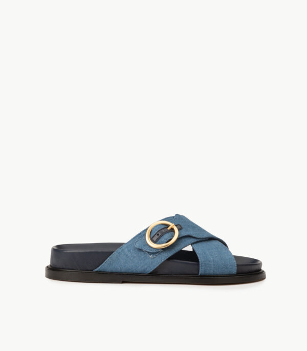 CARRE SANDALES CONFORTABLE JEAN BLEU BELINDA