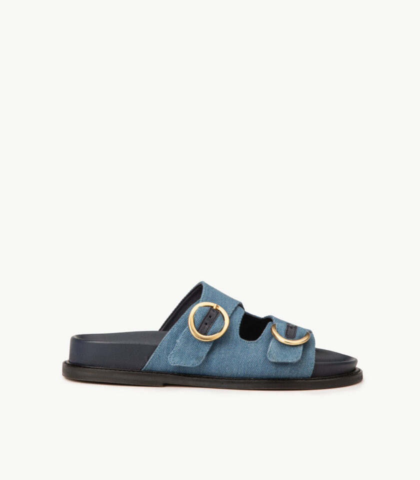 CARRE SANDALES CONFORTABLE JEAN BLEU BONNIE