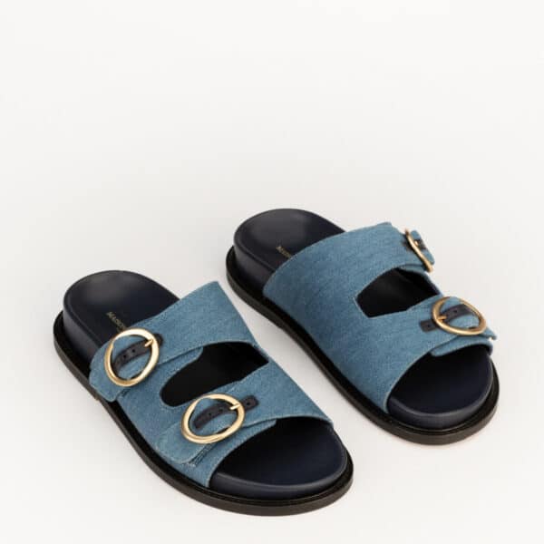 CARRE SANDALES CONFORTABLE JEAN BLEU BONNIE
