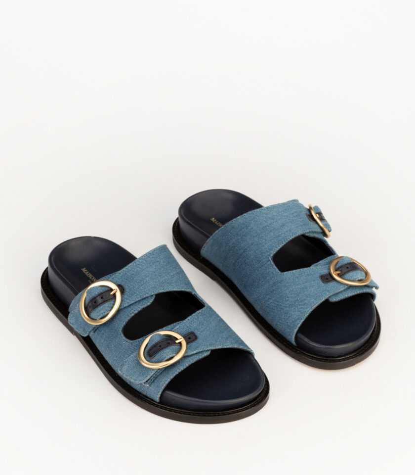 CARRE SANDALES CONFORTABLE JEAN BLEU BONNIE