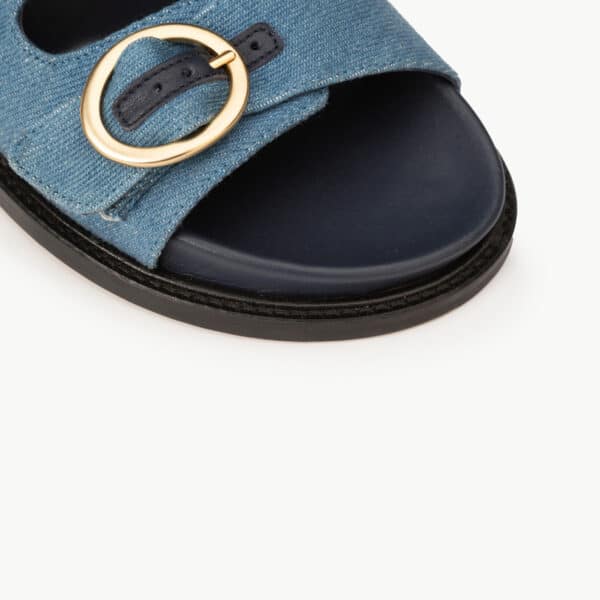 CARRE SANDALES CONFORTABLE JEAN BLEU BONNIE