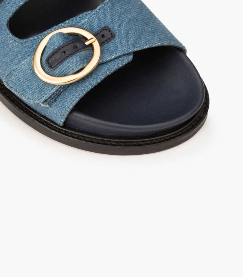 CARRE SANDALES CONFORTABLE JEAN BLEU BONNIE